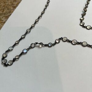Moonstone long necklace